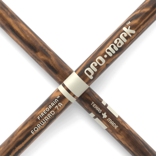 PROMARK Classic Forward 7A FireGrain Hickory Drumstick, Oval Wood Tip - TX7AW-FG