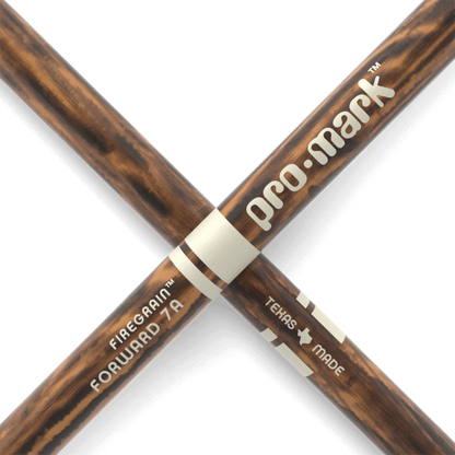 PROMARK Classic Forward 7A FireGrain Hickory Drumstick, Oval Wood Tip - TX7AW-FG