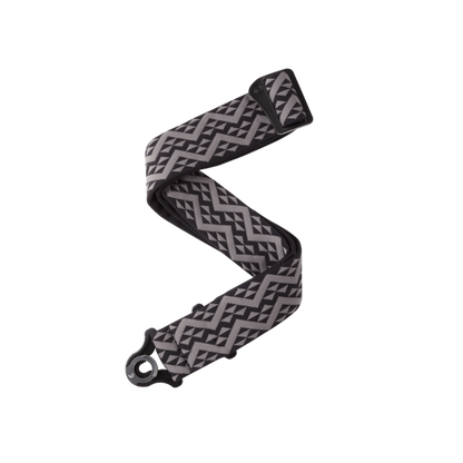 D'Addario 50BAL03 Auto Lock Guitar Strap - Black Padded Geometric