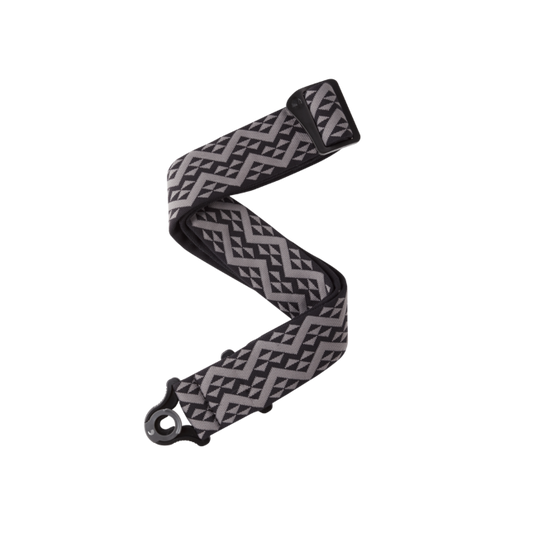 D'Addario 50BAL03 Auto Lock Guitar Strap - Black Padded Geometric