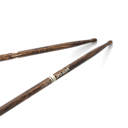 PROMARK Classic Forward 5B FireGrain Hickory Drumstick, Oval Wood Tip - TX5BW-FG