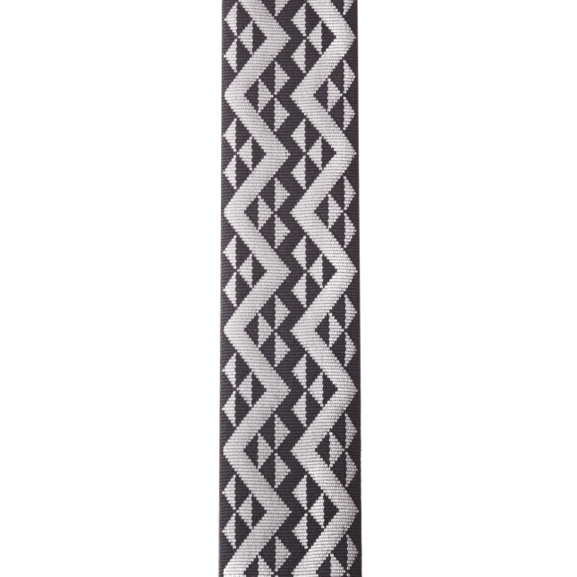 D'Addario 50BAL03 Auto Lock Guitar Strap - Black Padded Geometric