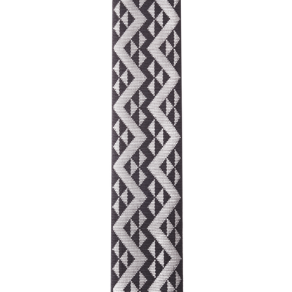 D'Addario 50BAL03 Auto Lock Guitar Strap - Black Padded Geometric