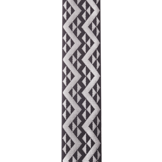 D'Addario 50BAL03 Auto Lock Guitar Strap - Black Padded Geometric