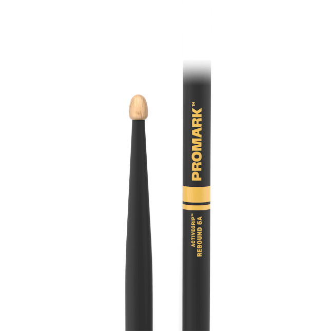 PROMARK Rebound 5A ActiveGrip Hickory Drumstick, Acorn Wood Tip - R5AAG