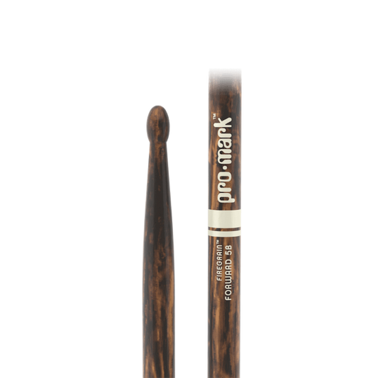 PROMARK Classic Forward 5B FireGrain Hickory Drumstick, Oval Wood Tip - TX5BW-FG
