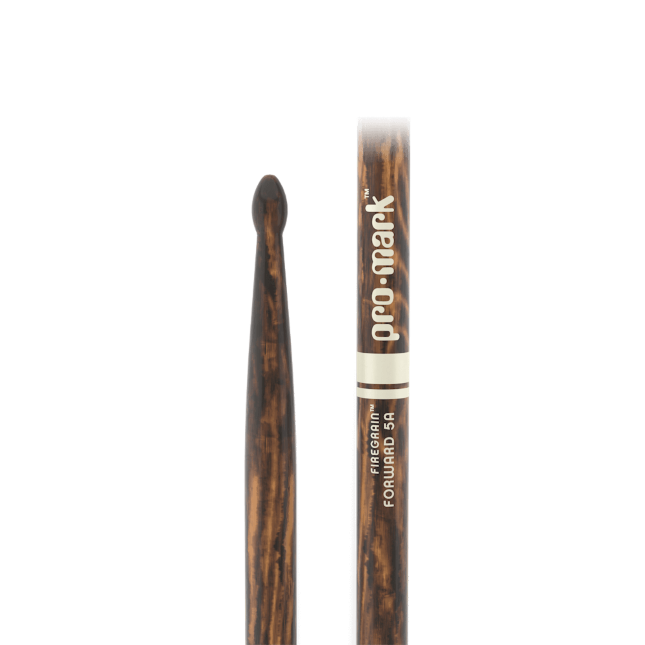 PROMARK Classic Forward 5A FireGrain Hickory Drumstick, Oval Wood Tip - TX5AW-FG