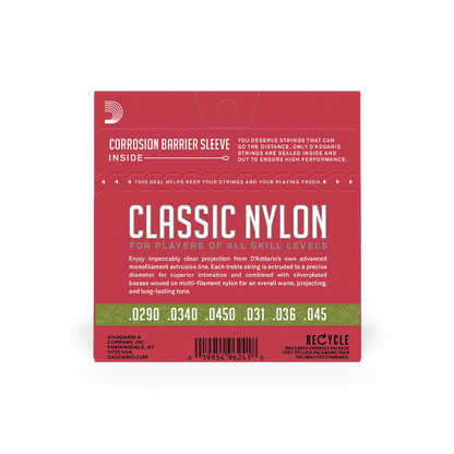 D'Addario EJ27N 1/2 Normal Tension 1/2 Size, Classic Nylon Student Classical Guitar & Guitalele Strings