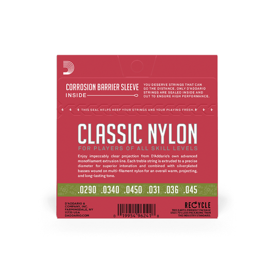 D'Addario EJ27N 1/2 Normal Tension 1/2 Size, Classic Nylon Student Classical Guitar & Guitalele Strings