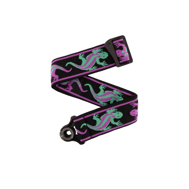 D'Addario 50BALPW01 Auto Lock Vintage Planet Waves - Lizards Green/Purple