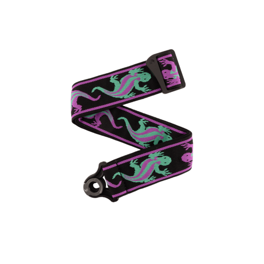 D'Addario 50BALPW01 Auto Lock Vintage Planet Waves - Lizards Green/Purple