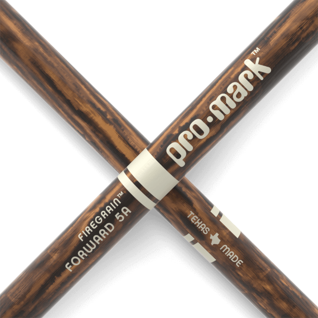 PROMARK Classic Forward 5A FireGrain Hickory Drumstick, Oval Wood Tip - TX5AW-FG