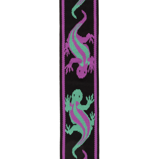 D'Addario 50BALPW01 Auto Lock Vintage Planet Waves - Lizards Green/Purple