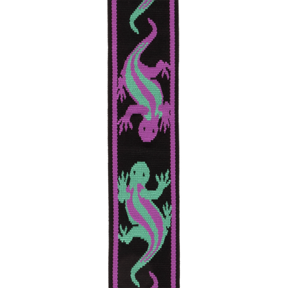 D'Addario 50BALPW01 Auto Lock Vintage Planet Waves - Lizards Green/Purple