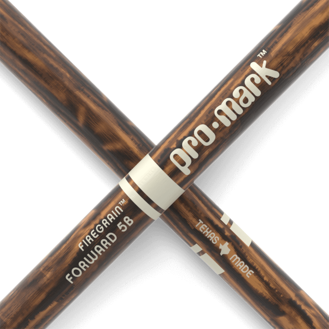 PROMARK Classic Forward 5B FireGrain Hickory Drumstick, Oval Wood Tip - TX5BW-FG