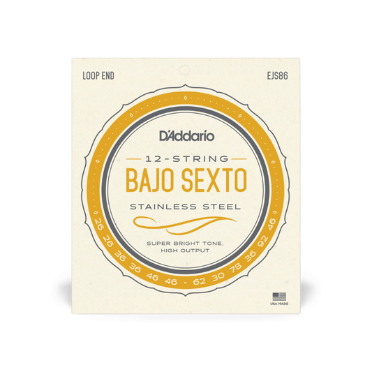 D'Addario EJS86 Bajo Sexto Stainless Steel Strings