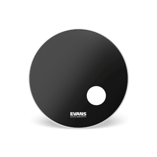 EVANS BD22RONX Onyx Resonant Bass Drum Head, 22 Inch