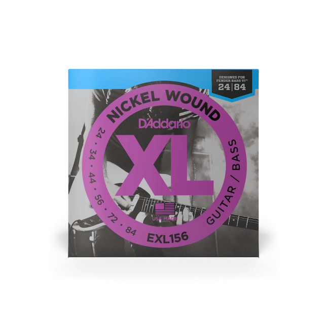 D'Addario EXL156 Fender Bass VI, XL Nickel Electric Guitar Strings (24-84)