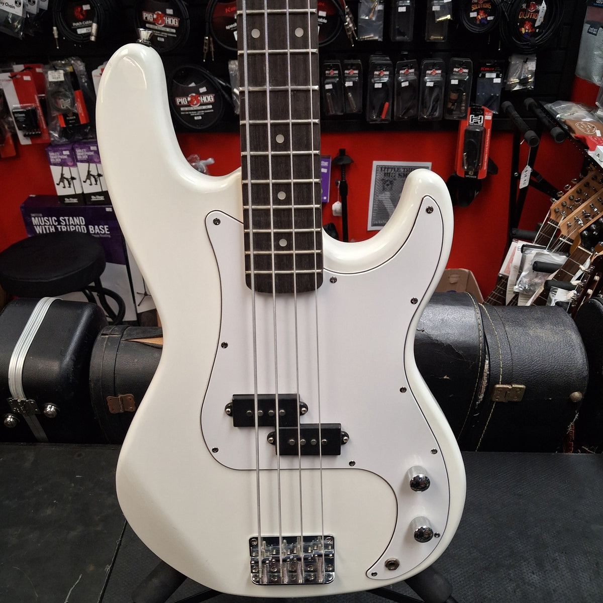 Glarry GP 4-String Electric Bass - White (USED)