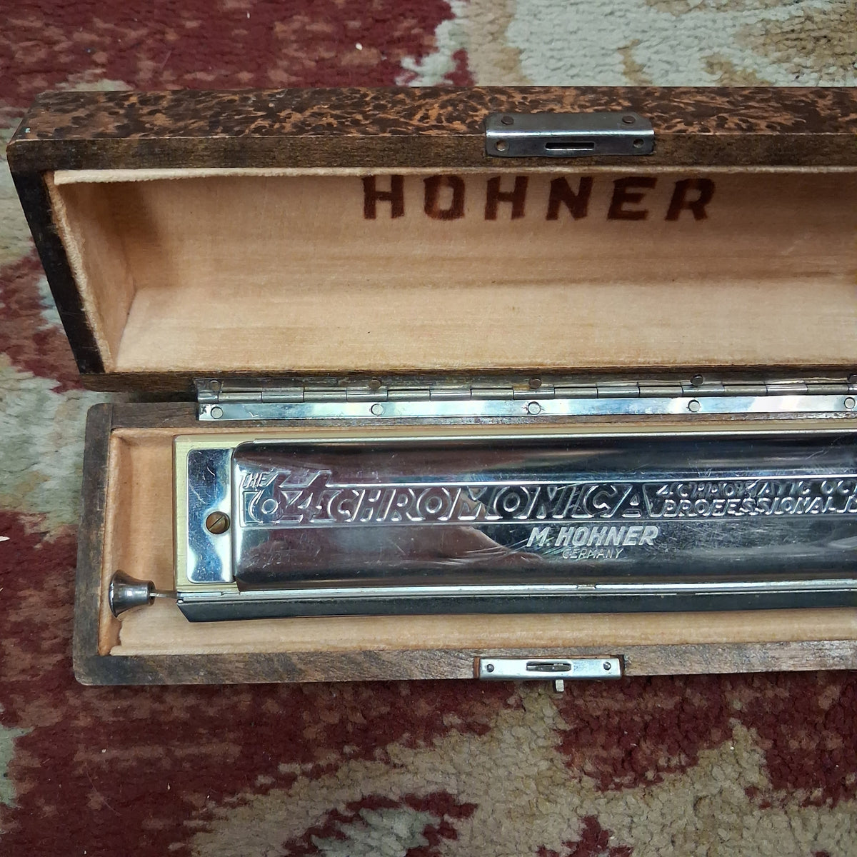 Hohner 64 Chromonica w/ Hohner Wood Case (USED) "Made In Germany"