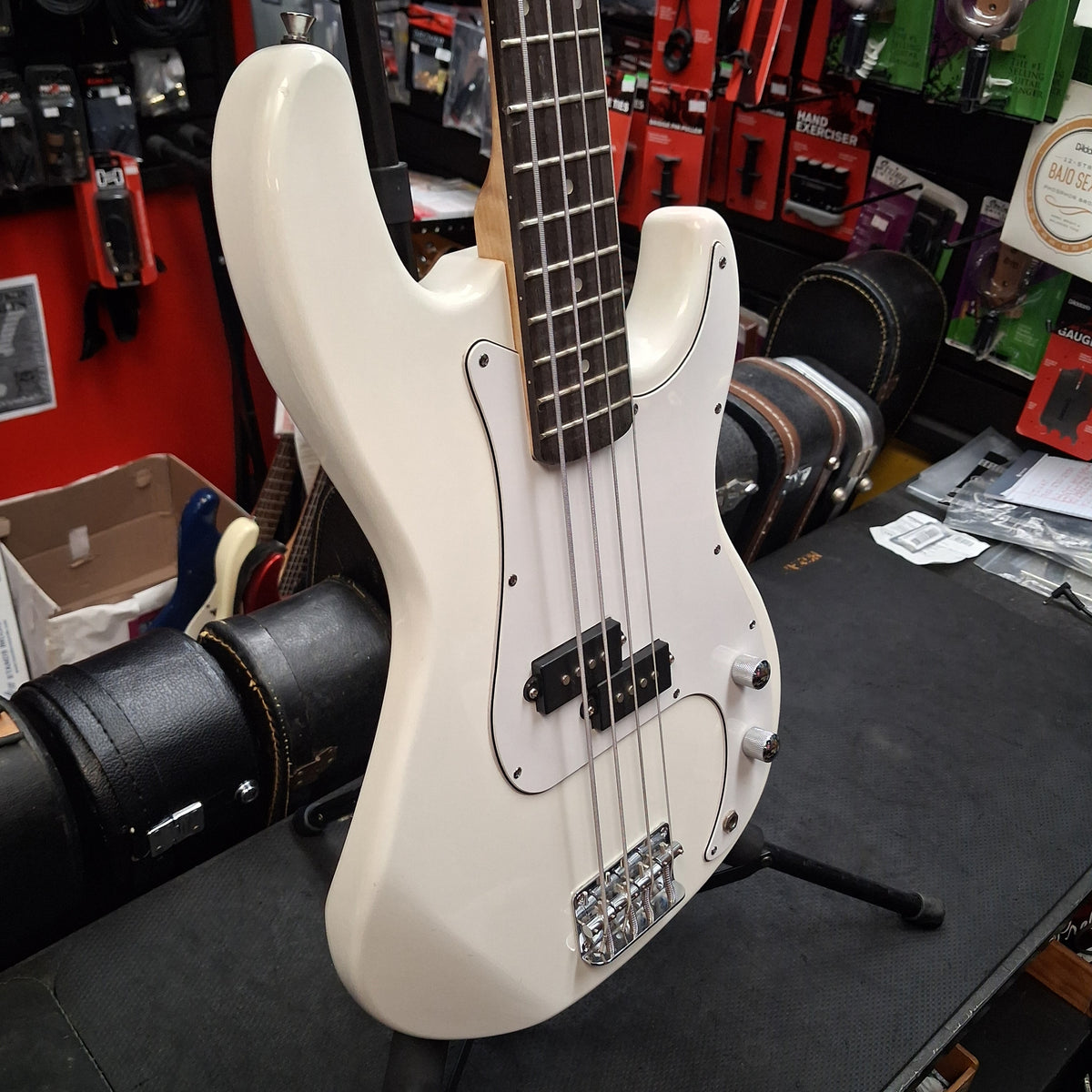 Glarry GP 4-String Electric Bass - White (USED)