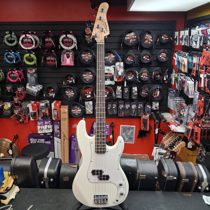 Glarry GP 4-String Electric Bass - White (USED)