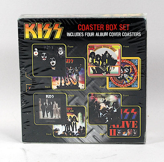 KISS Coaster Box Set (Includes 4 Album Cover Coasters)